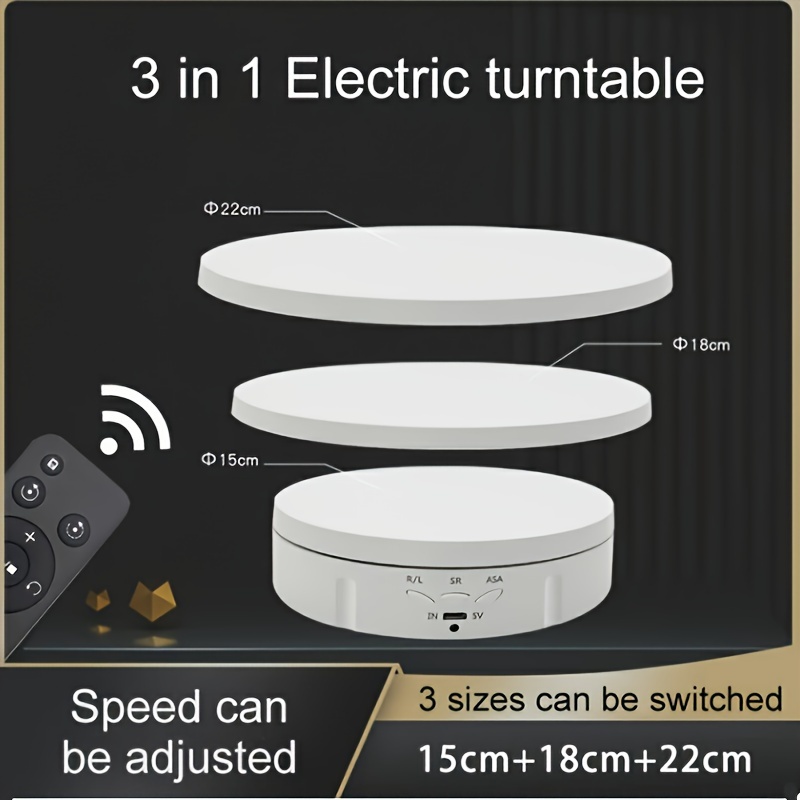 Turning Gouge Set - Elétrica rotativa Display Stand, fotografia Turntable,