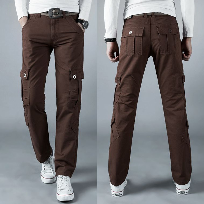 Woodworking Brand - Calça casual masculina com bolsos, calça