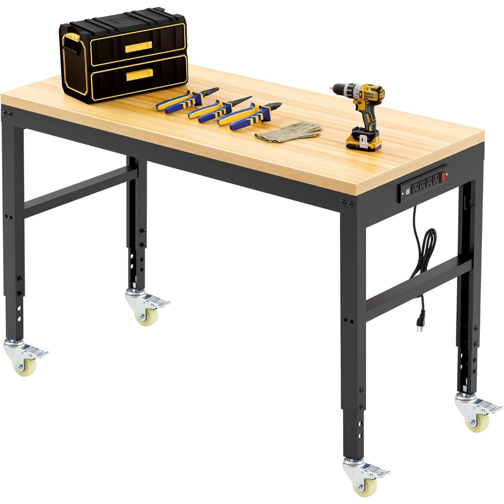 Workbench Woodworking - Bancada de trabalho ajustável, bancada de