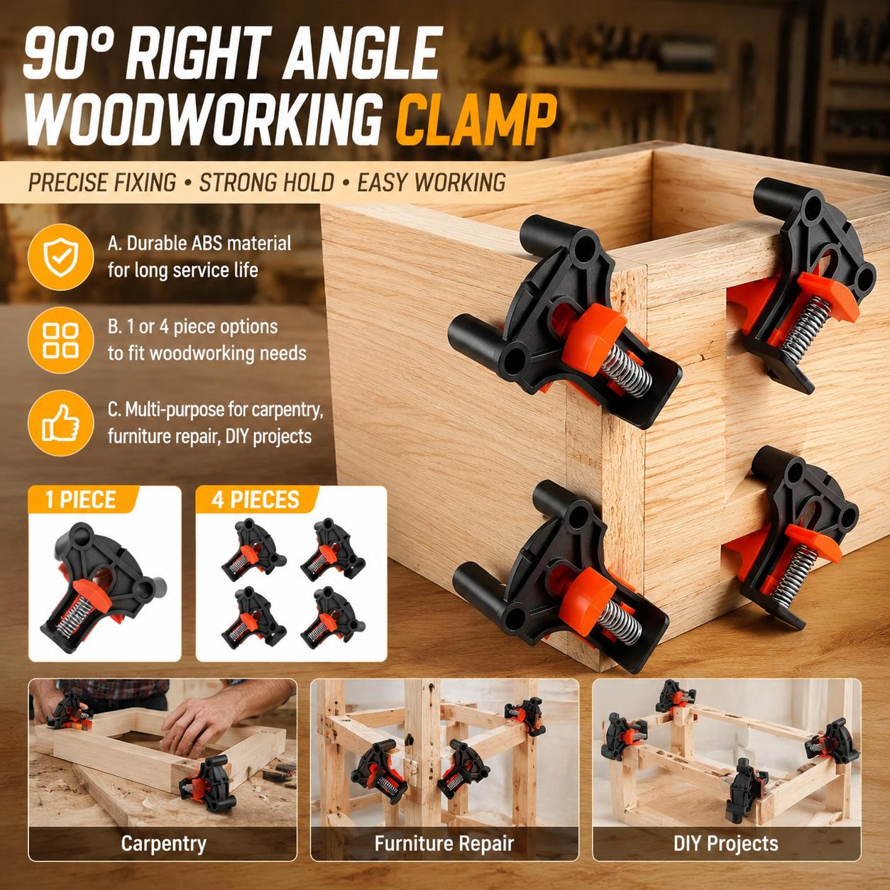 Woodworking Hardware - Kit de Grampos de Canto de