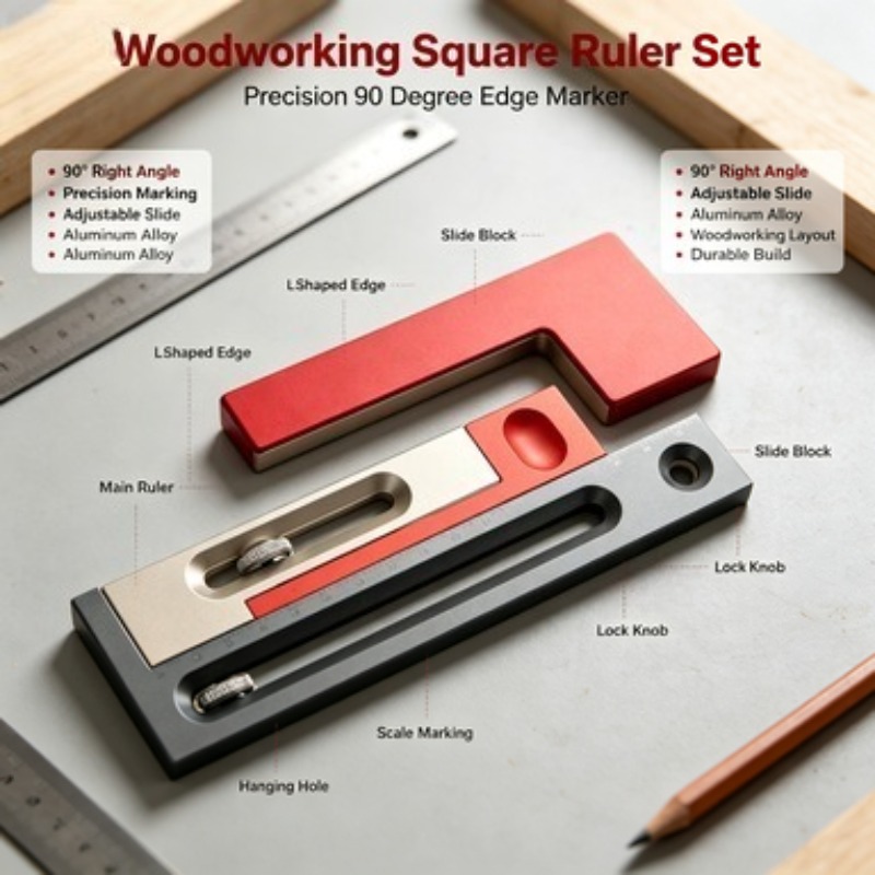 Woodworking Kerf - Medidor de Corte Multifuncional para Serra