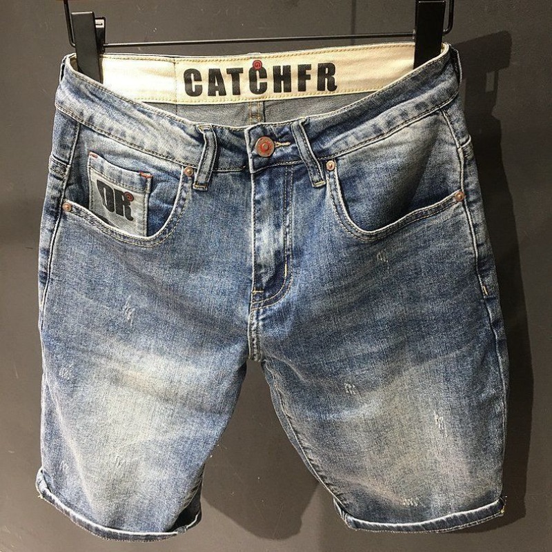 Woodworking Brand - Shorts jeans grandes para homens com