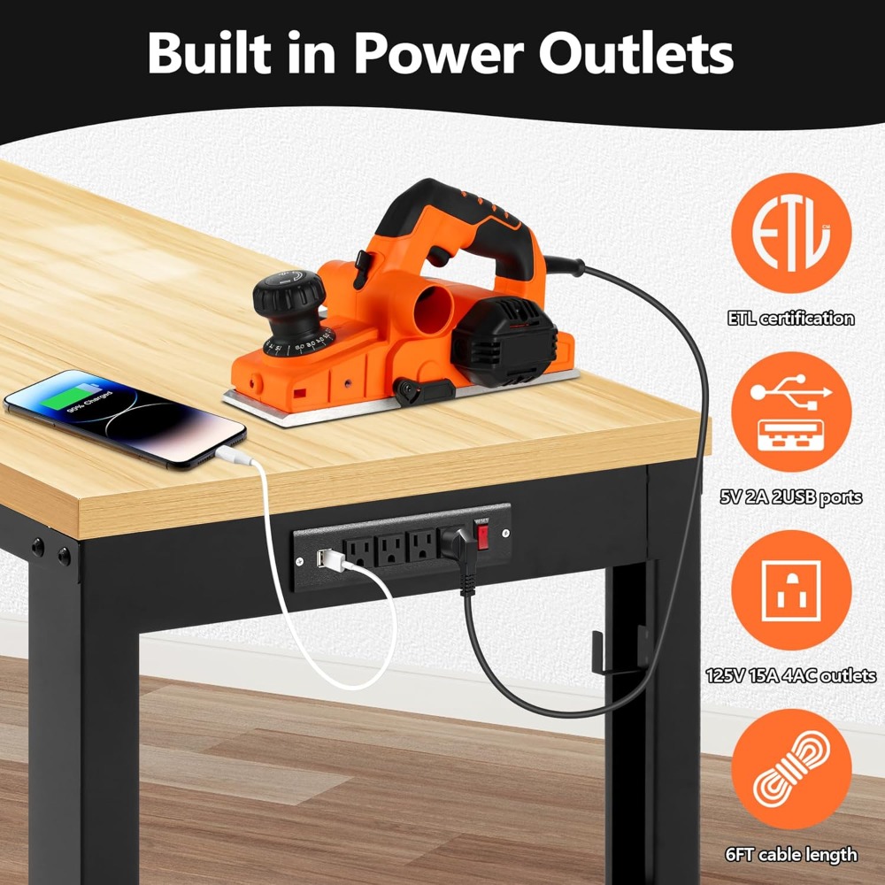 Bancada de trabalho ajustável, - Workbench Woodworking avaliação e preço
