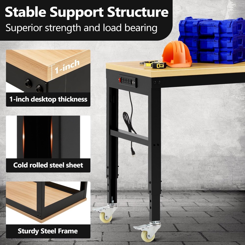 Bancada de trabalho ajustável, - Workbench Woodworking avaliação e preço