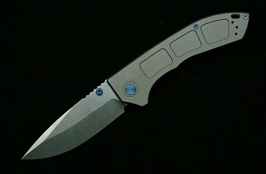 Nova Faca Dobrável Azul Hard B - Woodworking Logo avaliação e preço