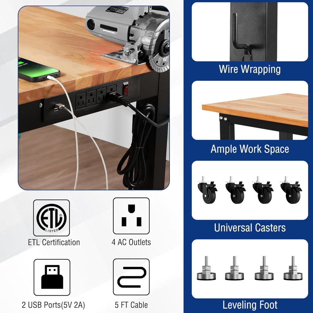 Bancada de trabalho para garag - Workbench Woodworking avaliação e preço