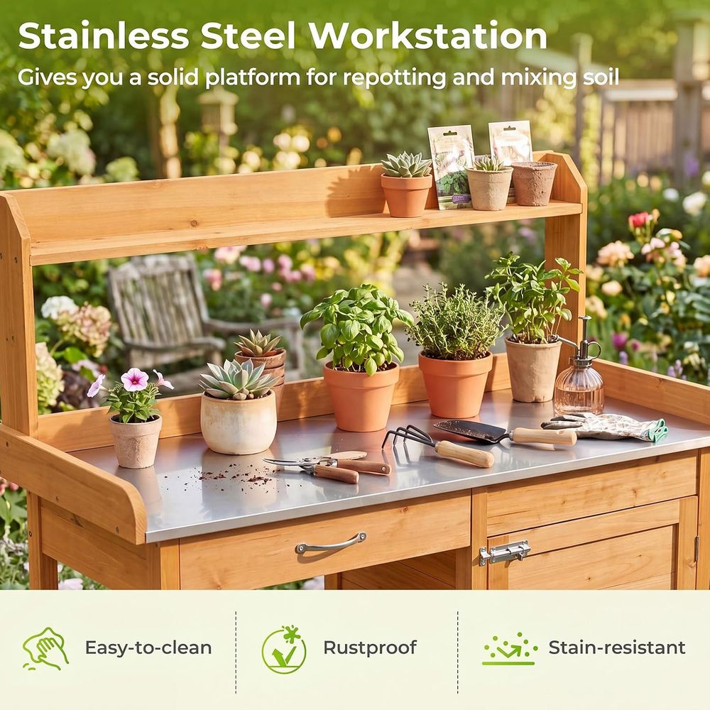 Mesa de Jardinagem Externa de  - Workbench Woodworking avaliação e preço