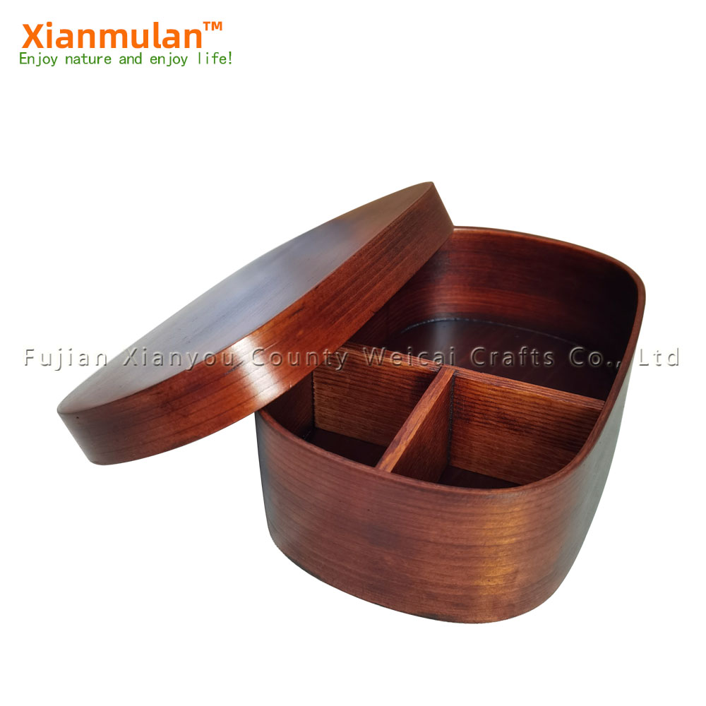 Caixa bento de madeira natural - Woodworking Box avaliação e preço